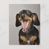 Dachshund Yawning Dachshund Birthday Poster Briefkaart (Voorkant)