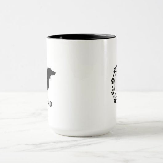 Dachshund Yin Yang Coffee Mok (Midden)
