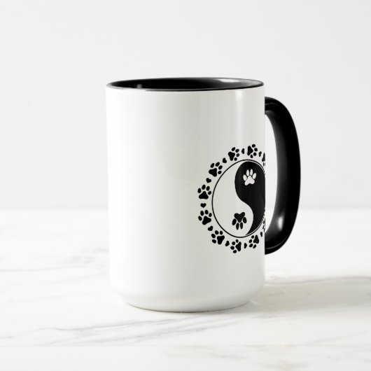 Dachshund Yin Yang Coffee Mok (Voorkant rechts)