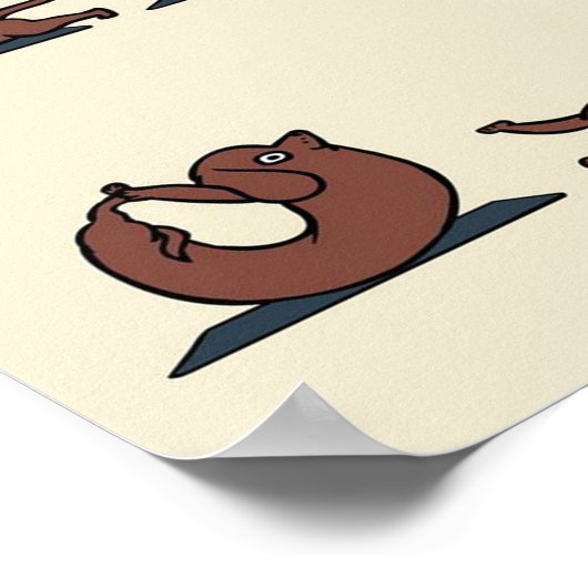 Dachshund yoga | Ideaal geschenk voor moms Poster (Hoek)