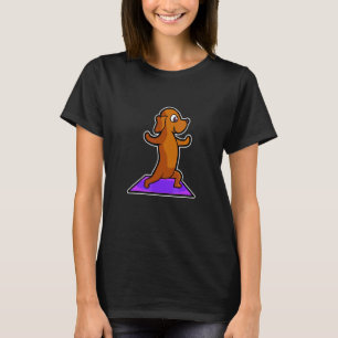 Dachshund Yoga Oefeningen Sport Turnen Ohmmm Hart T-shirt