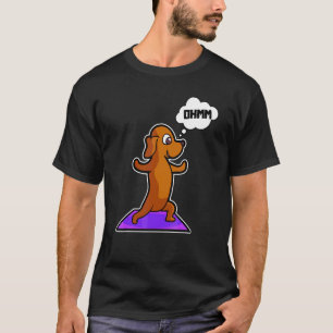 Dachshund Yoga Oefeningen Sport Turnen Ohmmm Hart T-shirt