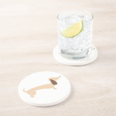 Dachshund Zandsteen Onderzetter (Zijkant)