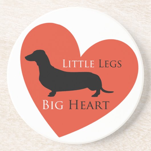 Dachshund Zandsteen Onderzetter (Voorkant)