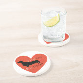 Dachshund Zandsteen Onderzetter (Zijkant)