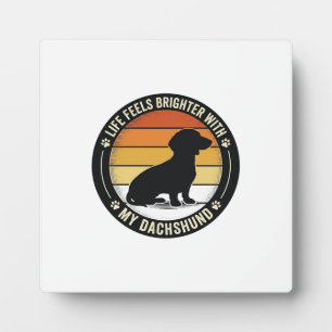 Dachshund Zonsondergang Shirt Vintage Hondenliefhe Fotoplaat