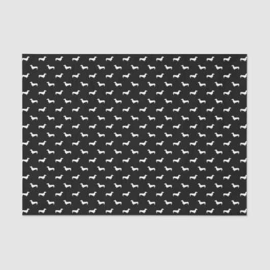 Dachshund, zwart-wit papier (Voorkant)