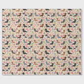 dachshundbloemkolen voor het verpakken van papier (Vlak)