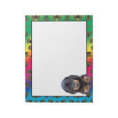 Dachshundkleurig notitieblok van het hondenpoeppat (Linkerzijde)