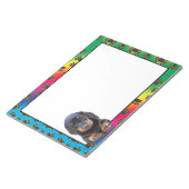 Dachshundkleurig notitieblok van het hondenpoeppat (Schuin)