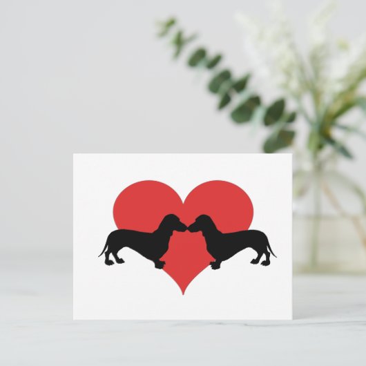 Dachshundlove Briefkaart (Staand voorkant)