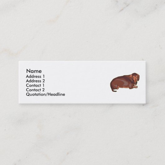 Dachshundnt Mini Visitekaartje (Voorkant)