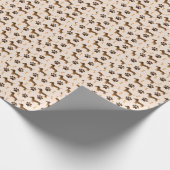 Dachshundpatroon: printontwerp cadeaupapier (Hoek)
