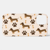 Dachshundpatroon: printontwerp Case-Mate iPhone case (Achterkant (horizontaal))