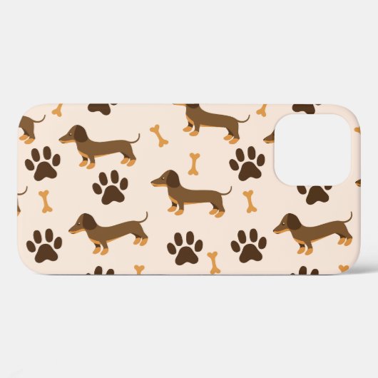 Dachshundpatroon:  printontwerp Case-Mate iPhone case (Achterkant (horizontaal))