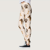 Dachshundpatroon: printontwerp leggings (Links)