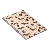 Dachshundpatroon:  printontwerp notitieboek (Rechterzijde)