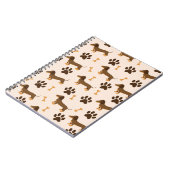 Dachshundpatroon:  printontwerp notitieboek (Linkerzijde)