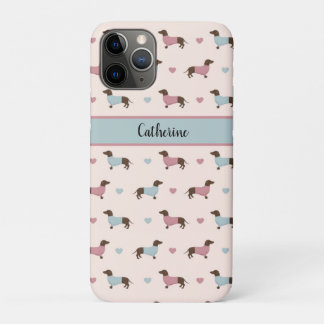 Dachshunds and Hearts Hoesje-Mate iPhone Case