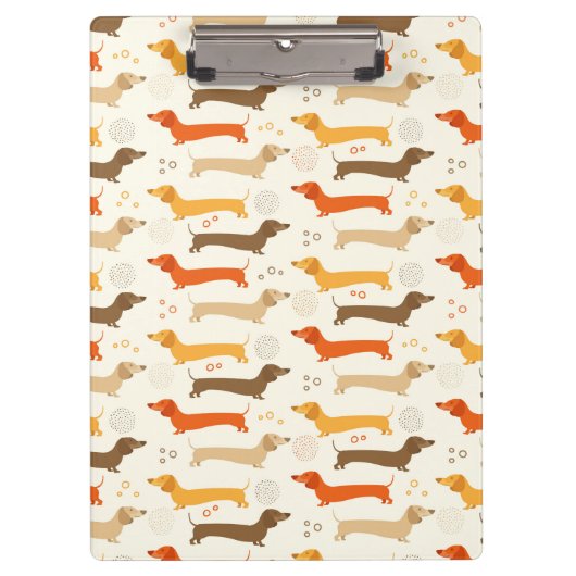 Dachshunds and Polka Dots Clipboard Klembord (Voorkant)