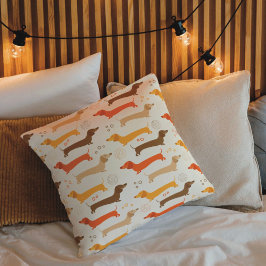 Dachshunds and Polka Dots Sierkussen