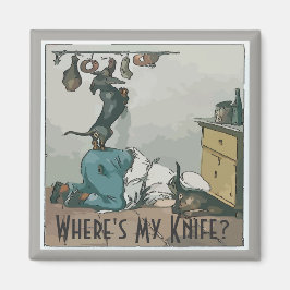 Dachshunds at Butchers, voeg test toe Magneet