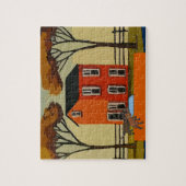 Dachshunds atHouse Door, voeg tekst toe Legpuzzel (Verticaal)