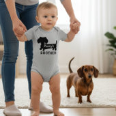 Dachshund's Baby Brother gepersonaliseerd met naam Romper