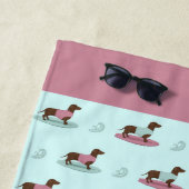 Dachshunds Beach Towel omdoen Strandlaken (In situ)