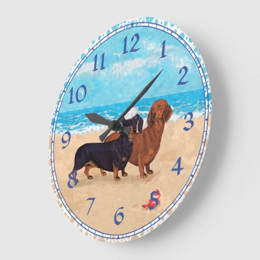 Dachshunds bij Beach Grote Klok (Hoek)