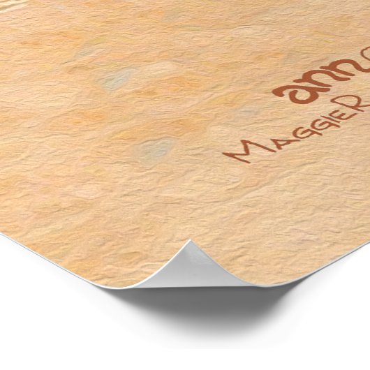 Dachshunds bij Beach Poster (Hoek)