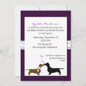  Dachshunds Bridal Shower Uitnodiging (Voorkant)