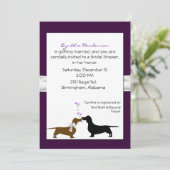 Dachshunds Bridal Shower Uitnodiging (Staand voorkant)
