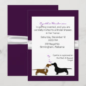 Dachshunds Bridal Shower Uitnodiging (Voorkant / Achterkant)