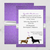  Dachshunds Bridal Shower Uitnodiging (Voorkant / Achterkant)