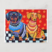 Dachshunds by Heather Galler Briefkaart (Voorkant)