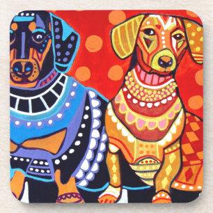 Dachshunds by Heather Galler Drankjes Onderzetter