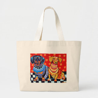 Dachshunds by Heather Galler Grote Tote Bag
