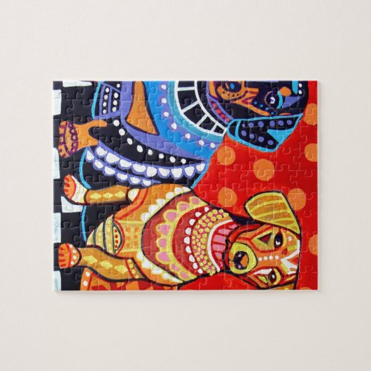Dachshunds by Heather Galler Legpuzzel (Horizontaal)