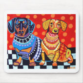 Dachshunds by Heather Galler Muismat (Voorkant)