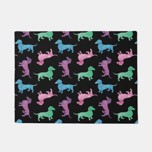 Dachshunds Doormat Cute Pattern Deurmat (Voorkant)