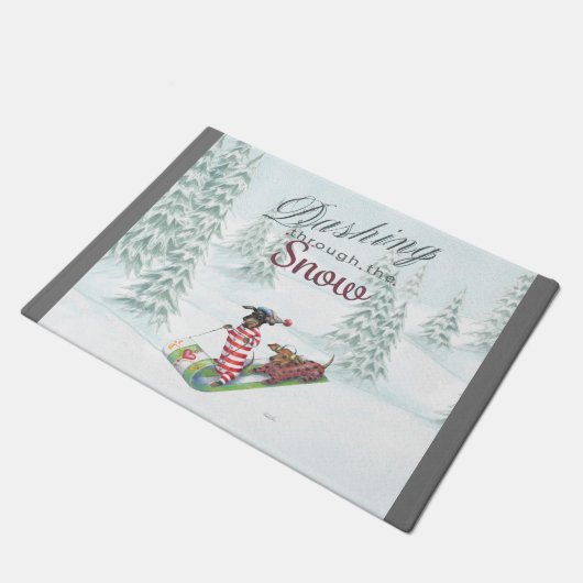 Dachshunds Doormat Deurmat (Schuin)