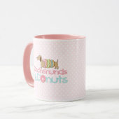 Dachshunds en Donuts Coffee Mok (Voorkant links)