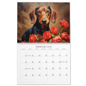 Dachshunds en Flowers Hondenliefhebber Kalender (Feb 2026)