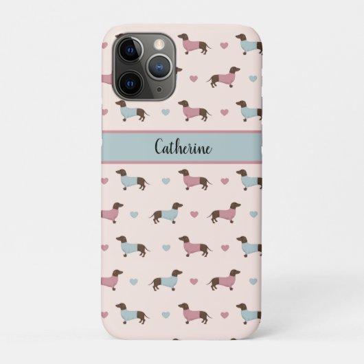 Dachshunds en Harten Case-Mate iPhone Hoesje (Achterkant)