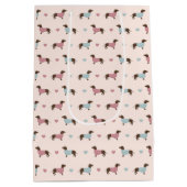 Dachshunds en harten medium cadeauzakje (Achterkant)