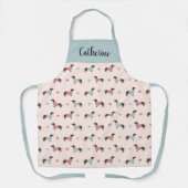 Dachshunds en harten schort (Voorkant)