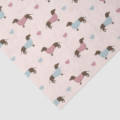 Dachshunds en harten tissuepapier (Detail)