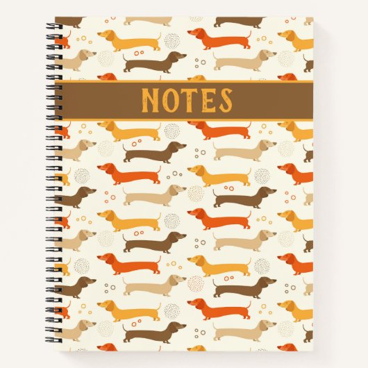 Dachshunds en Stippen Notitieboek (Voorkant)