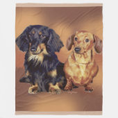 Dachshunds fleece deken (Voorkant)
